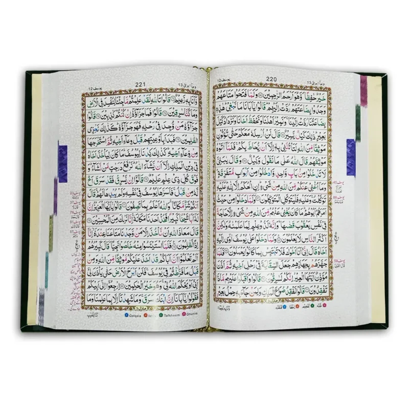 Holy Quran 16 Line Hafzi Tajweedi Color Coded – Fancy Blue Binding – Qudratullah - Image 2