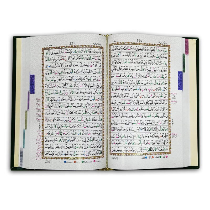 Holy Quran 16 Line Hafzi Tajweedi Color Coded – Fancy Blue Binding – Qudratullah