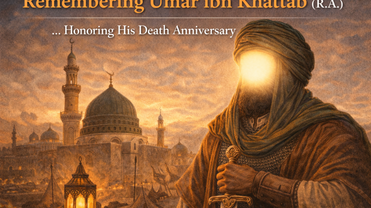 Honoring Umar ibn Khattab (R.A), a symbol of justice, strength, and truth in Islamic history.
