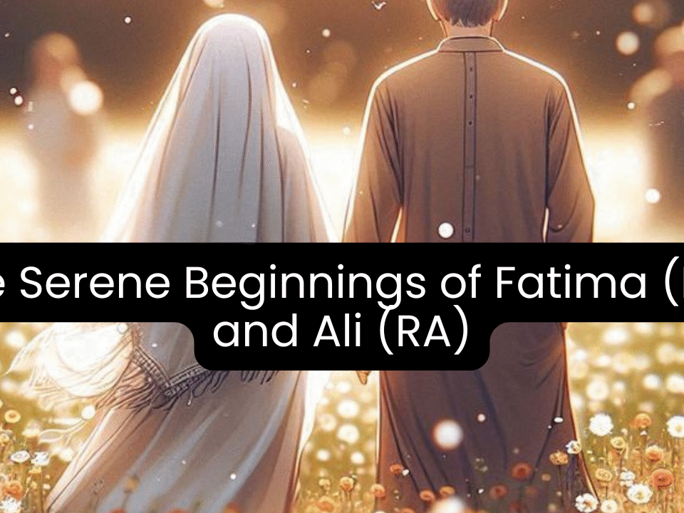 The serene beginnings of Fatima (RA) and Ali (RA) — a union of love, faith, and divine blessings.