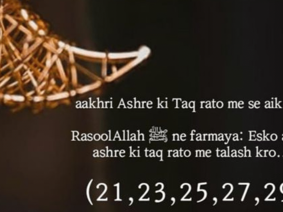 Laylatul Qadr – ek raat, hazar mahino se behtareen.