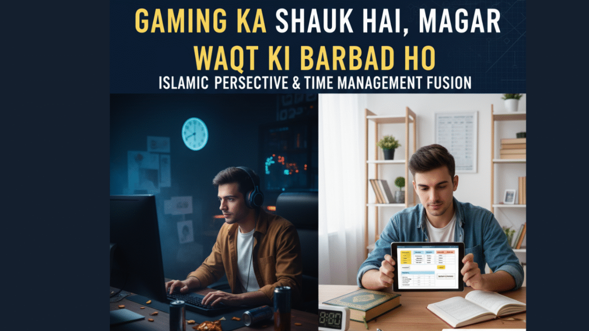 Gaming ka shauq hai, magar waqt ki barbad na ho — Islam ka nazariya aur time management ka fusion!