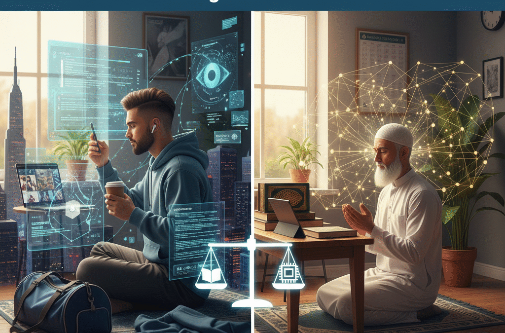 AI aur technology insani zindagi ko badal rahi hai 🤖✨ — lekin Islam hamesha har naye daur ke liye rehnumai deta hai. Janiye kaise Shariah humein digital future ke fitnon se bachati hai