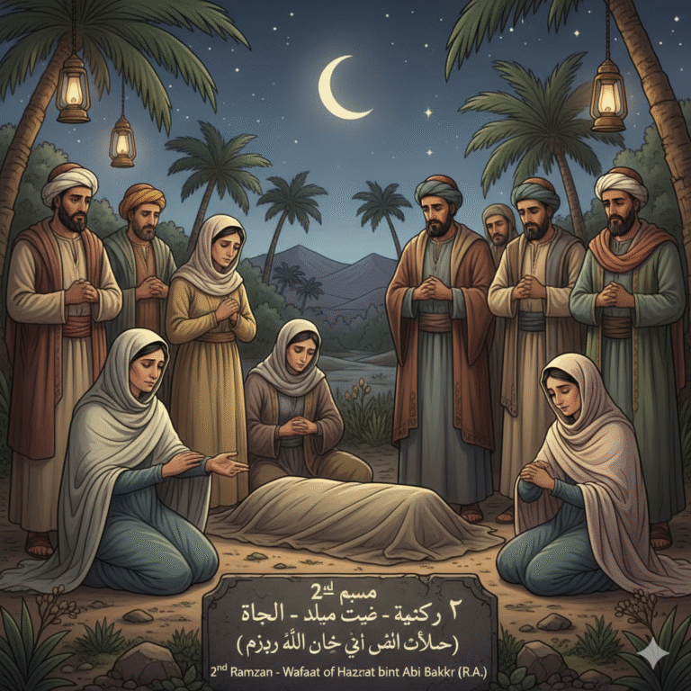 Remembering Hazrat Asma bint Abi Bakr (R.A) on 2nd Ramzan — a day of faith, reflection, and blessed ibadat.