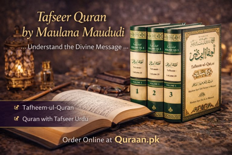 Understand the divine message of the Holy Quran with Tafseer by Maulana Maududi – available at Quraan.pk.