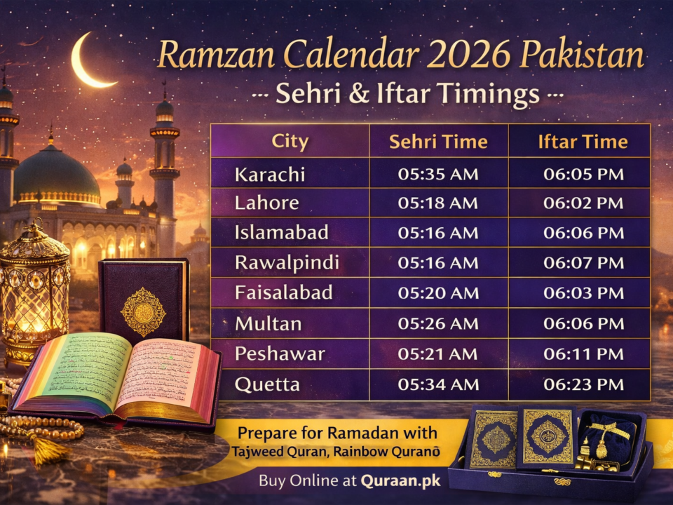 Ramzan Calendar 2026 Pakistan – Sehri & Iftar Timings
