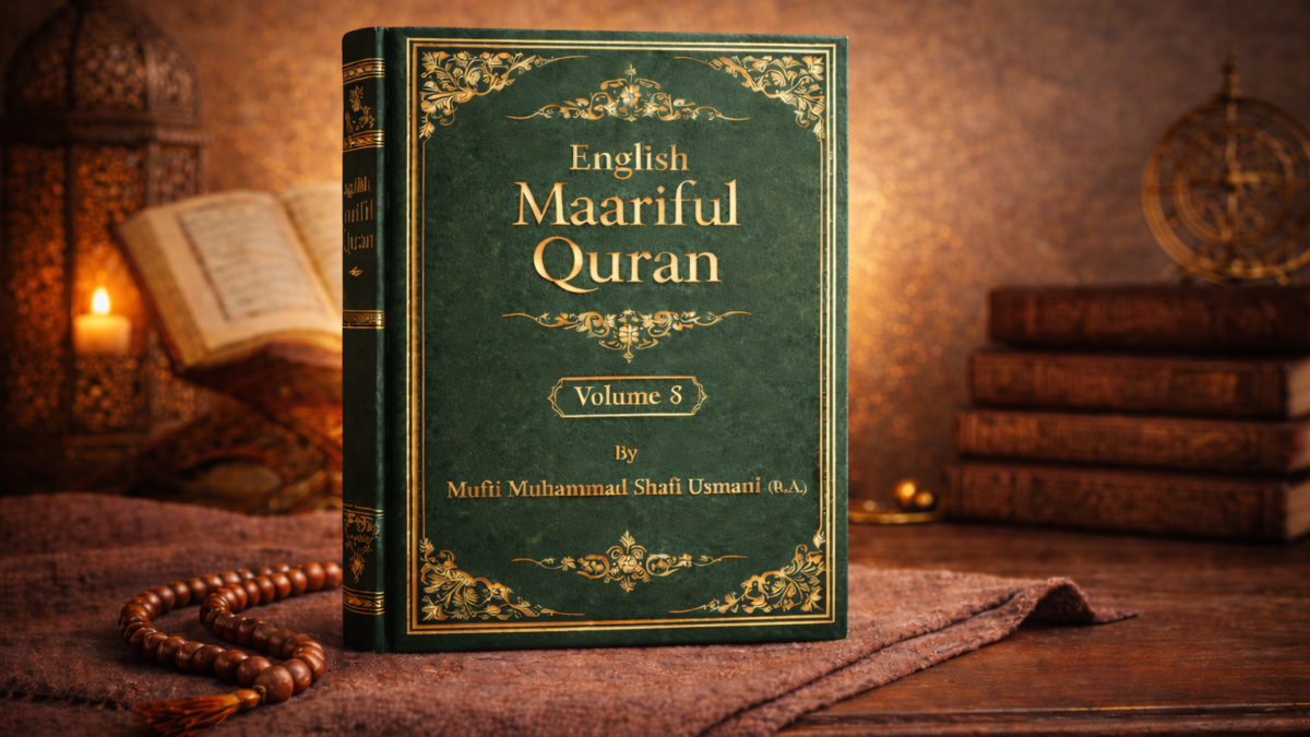 English Maariful Quran Volume 8 by Mufti Muhammad Shafi Usmani (R.A.) – Final English Tafseer and Translation Edition
