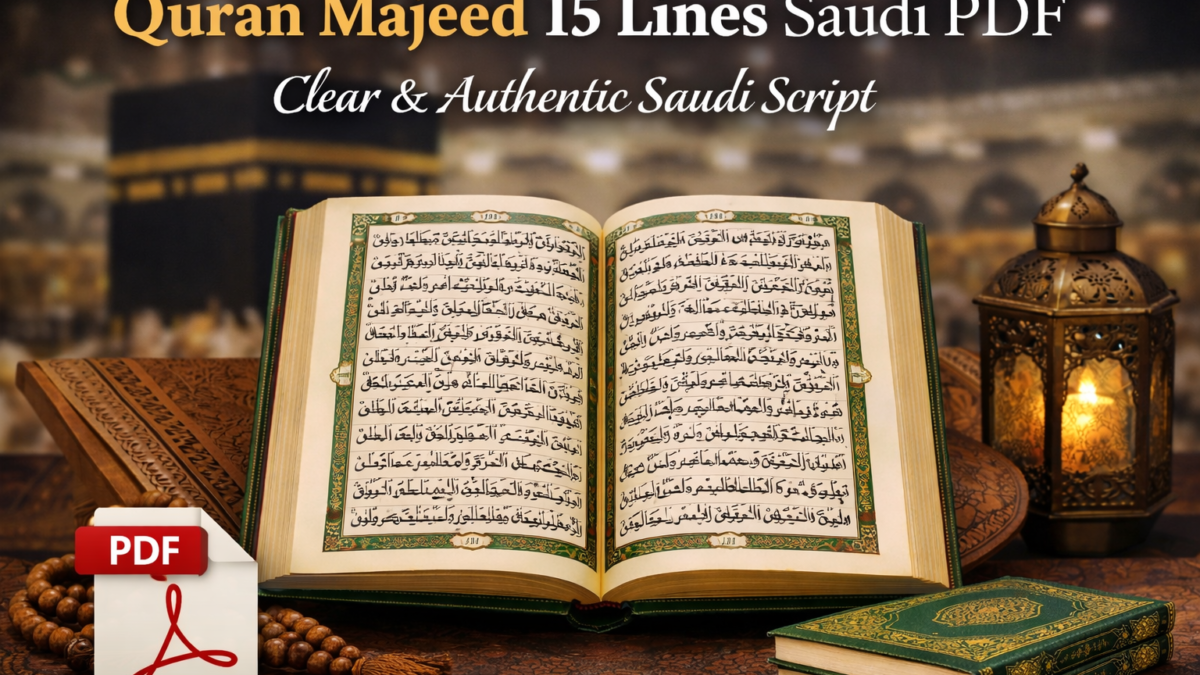 Quran Majeed 15 Lines Saudi Print PDF – Clear & Authentic Arabic Script