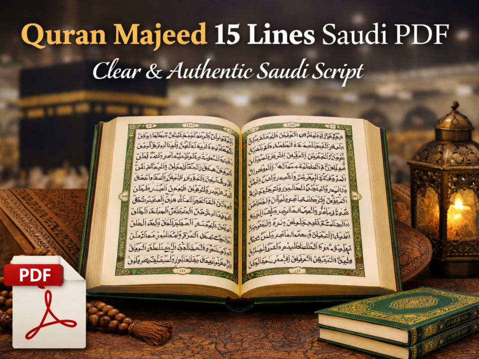 Quran Majeed 15 Lines Saudi Print PDF – Clear & Authentic Arabic Script