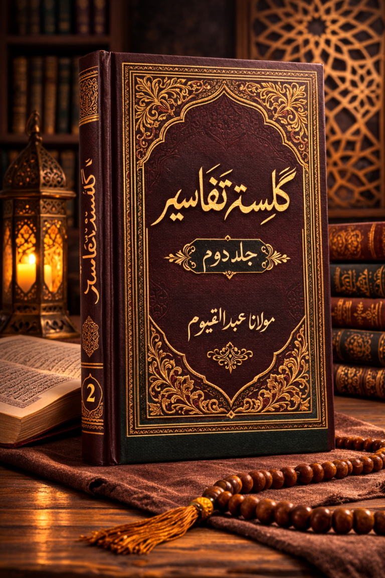 Guldasta-e-Tafaseer Volume 2 by Molana Abdul Qayyum hardcover Islamic Tafseer book in landscape view