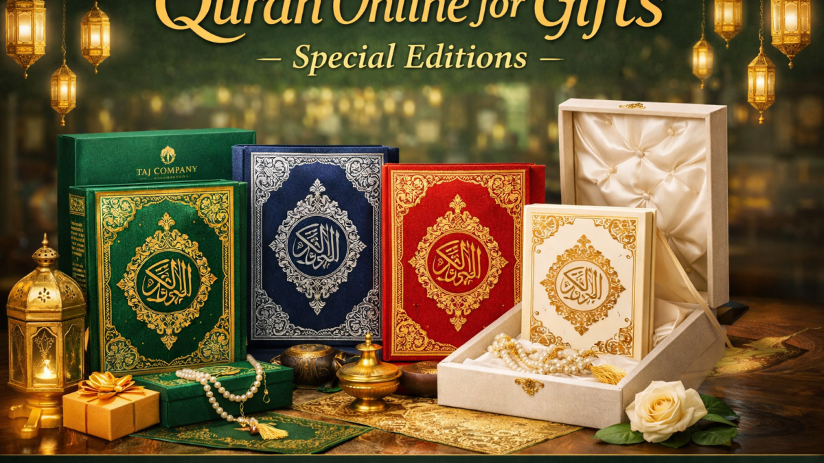 Buy Taj Company Quran online for gifts – special edition Quran gift set in luxury packaging