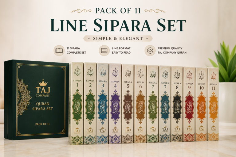 Premium Clarity in Every Para – Taj Company 11 Line Sipara Set