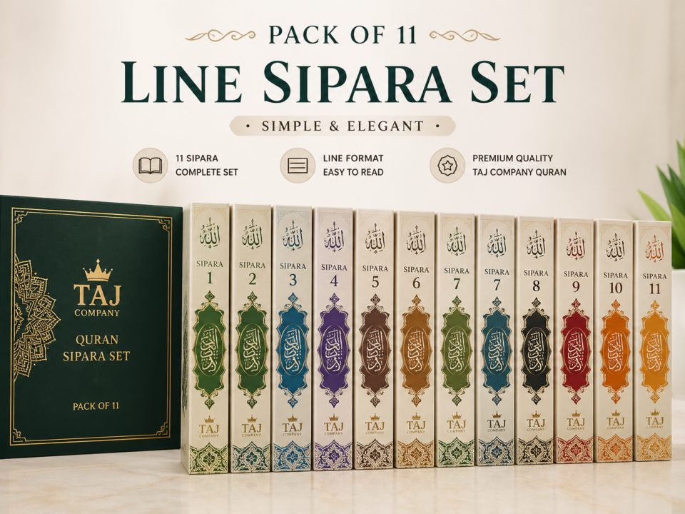 Premium Clarity in Every Para – Taj Company 11 Line Sipara Set
