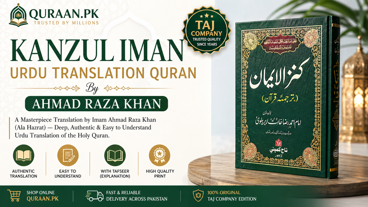 Kanzul Iman Quran Urdu Translation by Imam Ahmad Raza Khan Barelvi Taj Company