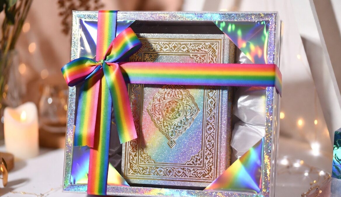 Luxury Rainbow Quran Gift Box for Elegant Islamic Weddings