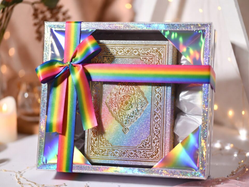 Luxury Rainbow Quran Gift Box for Elegant Islamic Weddings